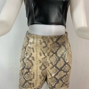 Express Snakeskin Print Leather Pants